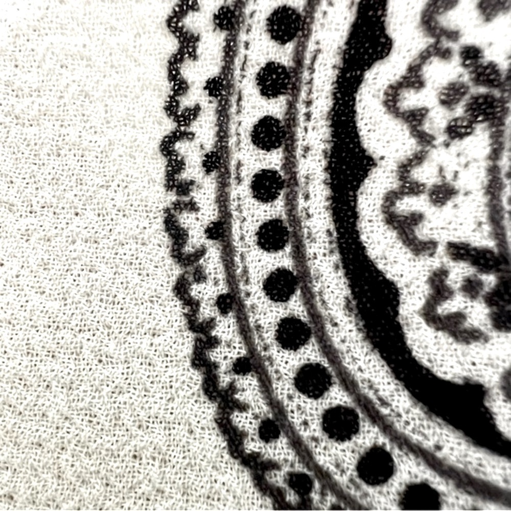 Madewell Tailored Tee Blouse in Estate Paisley Black Ivory Womens Size XS - Picture 7 of 9